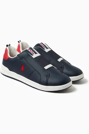 Ralph Lauren Heritage Court II Slip On Sneakers in Faux Leather