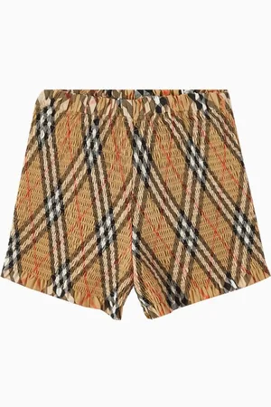 Burberry Remy Smocked Shorts in Cotton-poplin