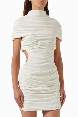 ET OCHS Terra Ruched Mini Dress in Matte-jersey