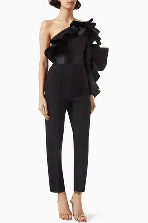 Solace Hana Ruffle Jumpsuit in Crepe