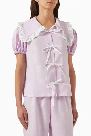 Sleeper Puff Lounge Shirt in Linen