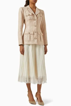 Self-Portrait Sequin Boucle Midi Dress in Chiffon
