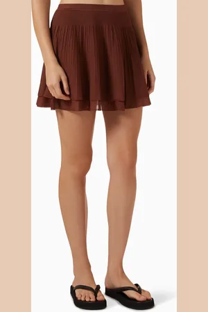 12 STOREEZ Semi-sheer Mini Skirt in Viscose-blend