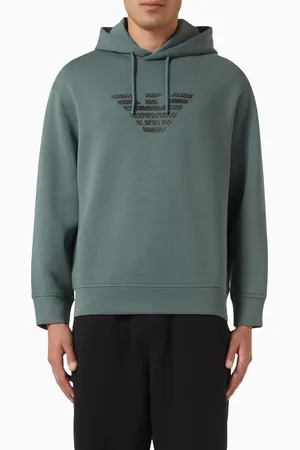 Emporio Armani Logo Hoodie in Cotton-blend