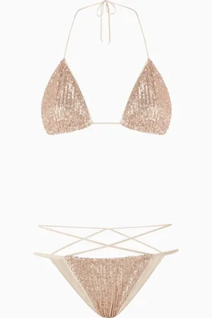 Norma Kamali Sequin-embellished Bikini Set