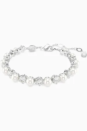 Swarovski Matrix Pearl & Crystal Bracelet in Rhodium-plated Metal