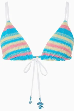 Casablanca Stripe Towelling Bikini Top