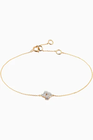 STONE AND STRAND Love Knot Diamond Bracelet in 10kt Gold