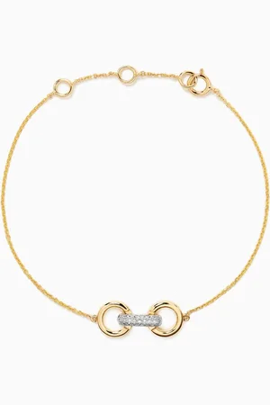 STONE AND STRAND Bridle Diamond Bracelet in 14kt Gold