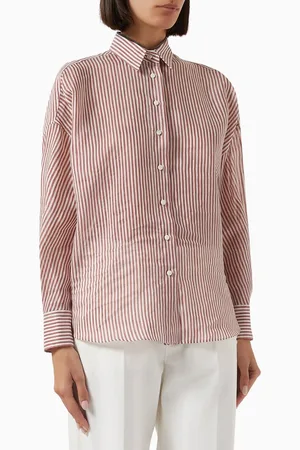 Brunello Cucinelli Stripe Shirt in Organza