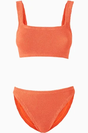 Hunza G Xandra Bikini Set in Crinkle Nylon Blend