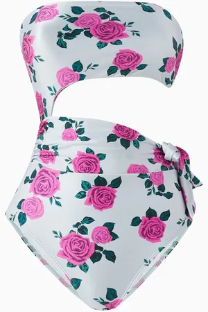 GOOD AMERICAN Strapless Cutout One-piece Swimsuit