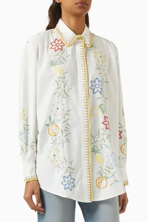 ALÉMAIS Olivia Embroidered Shirt in Organic Cotton