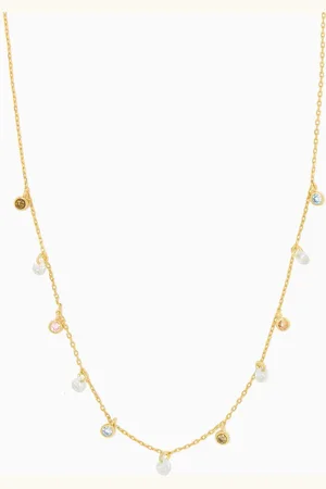 TAI Jewelry Pearl & Glass Stone Necklace