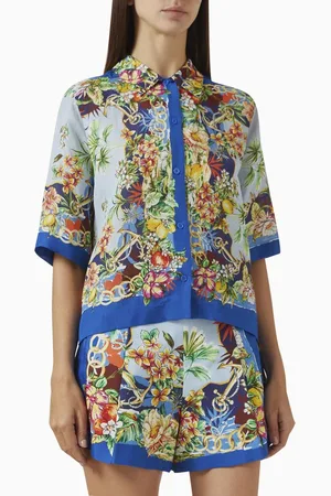 Maje Canzibi Printed Shirt in Viscose-blend