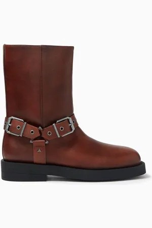 Schutz Buckled Boots in Leather