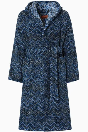 Missoni Azul Hooded Bathrobe in Cotton-terry