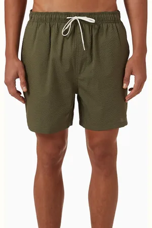 SELECTED Cooper Swim Shorts in Seersucker