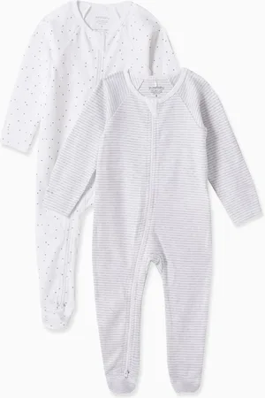 Purebaby Printed Sleepsuit in Organic Cotton-jersey, Set of 2