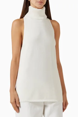 12 STOREEZ Turtleneck Top in Cotton & Linen