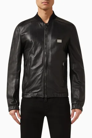 Dolce & Gabbana Logo Jacket in Leather