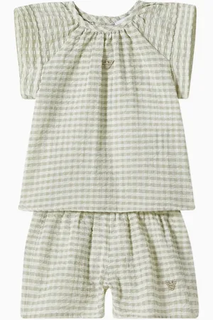 Emporio Armani Gingham Top & Shorts Set