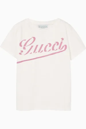 Gucci Printed Logo T-shirt in Cotton