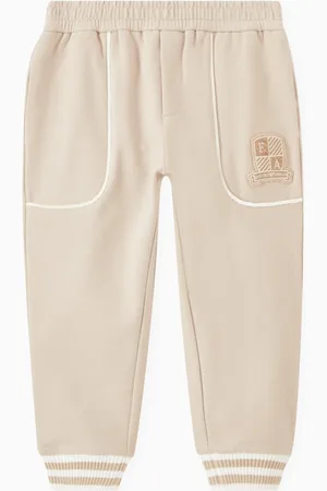 Emporio Armani Logo Crest Sweatpants in Cotton
