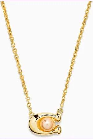 Coach Pearl Signature Pendant Necklace