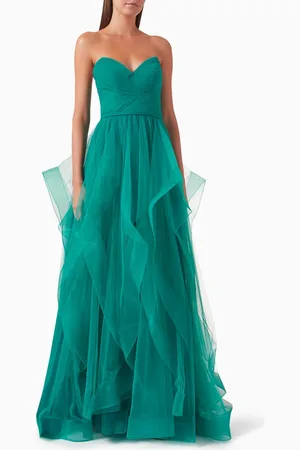 BASIX Bustier Strapless Gown in Tulle