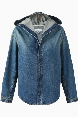Alaïa Hooded Shirt in Denim