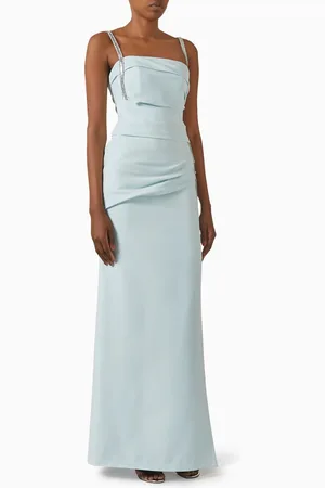 Tuvanam Gathered Gown in Crepe