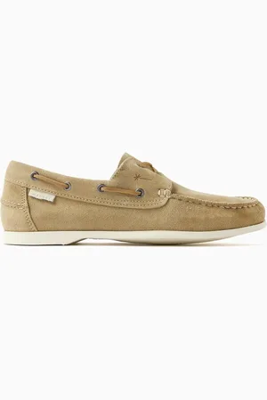 MANEBI Hamptons Boat Loafers in Suede