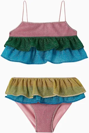 Oseree Osemini Ruffle Bikini Set in Lurex