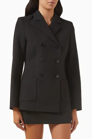 12 STOREEZ Fitted Double-breasted Blazer in Viscose-blend