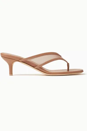 MALONE SOULIERS Koko 45 Thong Mules in Mesh & Leather
