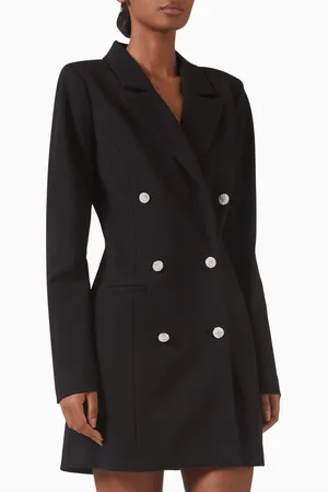 GOOD AMERICAN Ponte Embellished Exec Blazer Dress