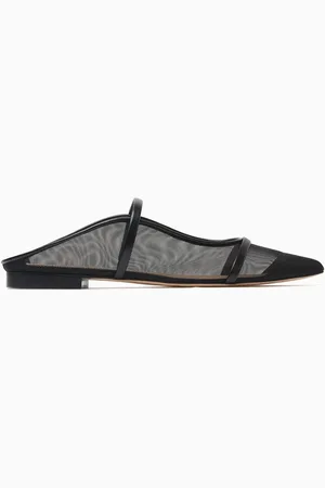 MALONE SOULIERS Maureen Mules in Mesh & Nappa Leather