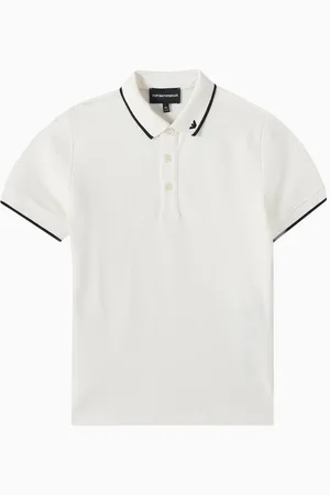 Emporio Armani Eagle Logo Polo Shirt in Pique-knit
