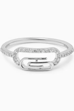 Damas Youth Paperclip Diamond Ring in 18kt Gold