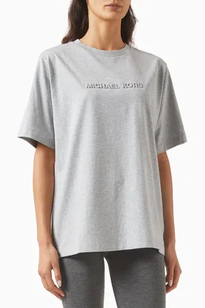 Michael Kors Embossed-logo T-shirt in Cotton