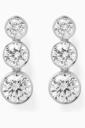 TAI Jewelry Crystal Drop Earrings in Sterling Silver