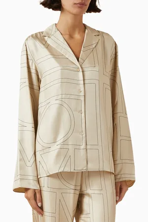 Totême Monogram Pyjama Top in Silk