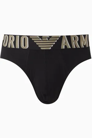 Emporio Armani Logo Briefs in Stretch Cotton