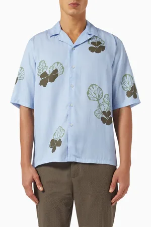 OFFICINE GENERALE Eren Floral-print Shirt in Lyocell
