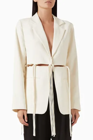 Minkpink Maeve Tie Blazer in Viscose-blend