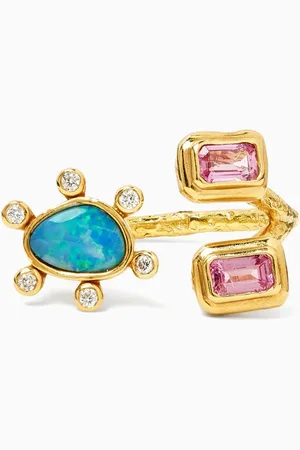 Dima Sapphire & Opal Open Ring in 18kt Gold