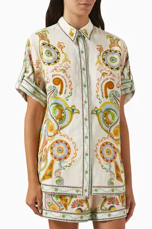 ALÉMAIS Pinball Printed Shirt in Linen