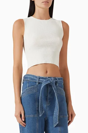 Minkpink Claire Crop Top in Rib-knit