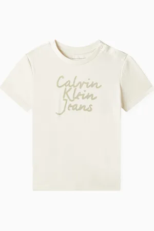 Calvin Klein Handwriting Logo T-shirt in Cotton